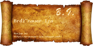Brünauer Iza névjegykártya
